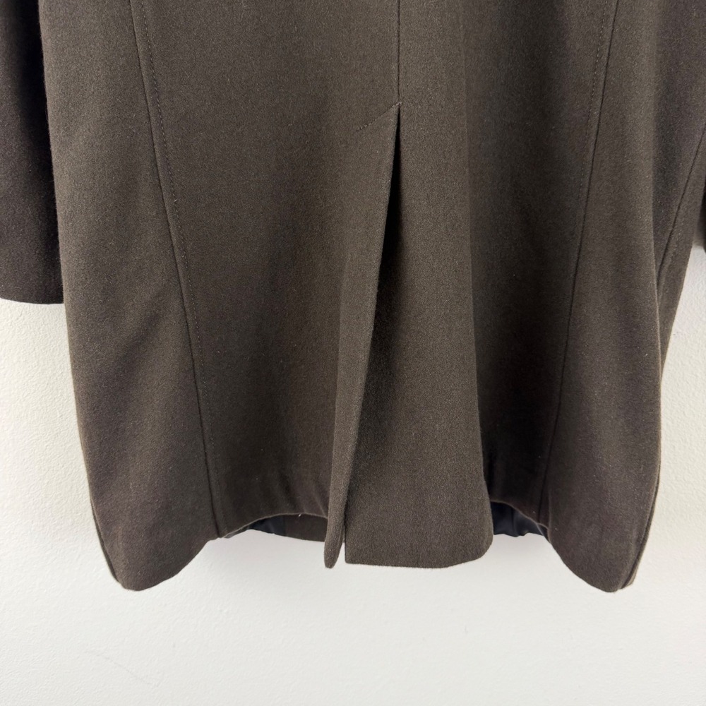 Zara Man Large Dark Academia Green Overcoat Quiet Luxury Wool Blend Coat - Picture 7 of 16
